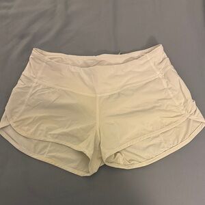 Women's Lululemon white shorts size 4